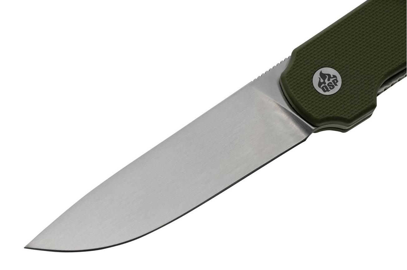 QSP Knife Lark QS144-C, Green G10, Satin 14C28N, zakmes