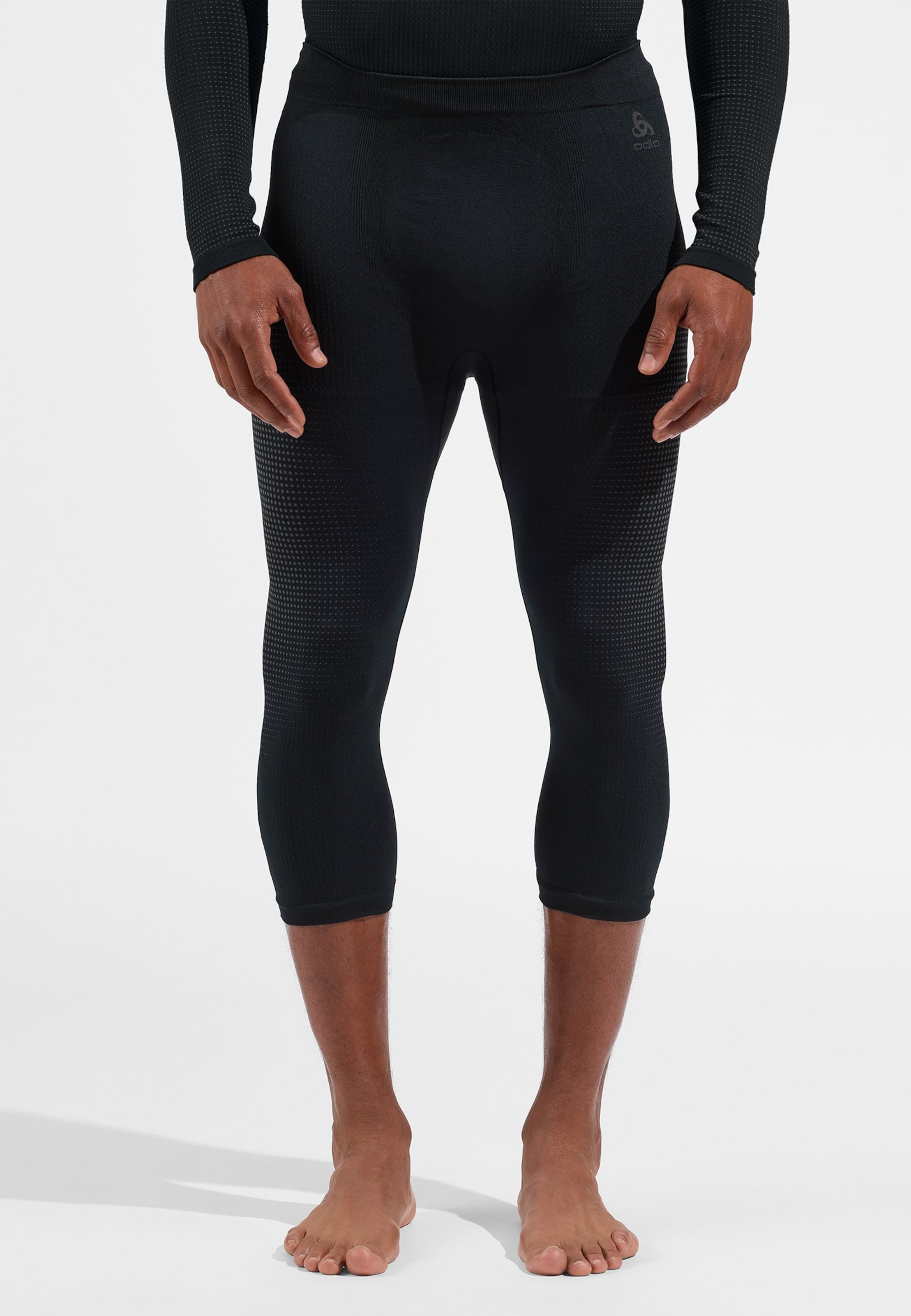 Performance Warm Base Layer 3/4 Tights in black - odlo graphite grey
