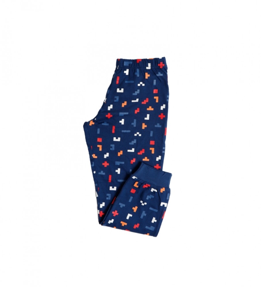 Pijama Admas Game Over azul marinho