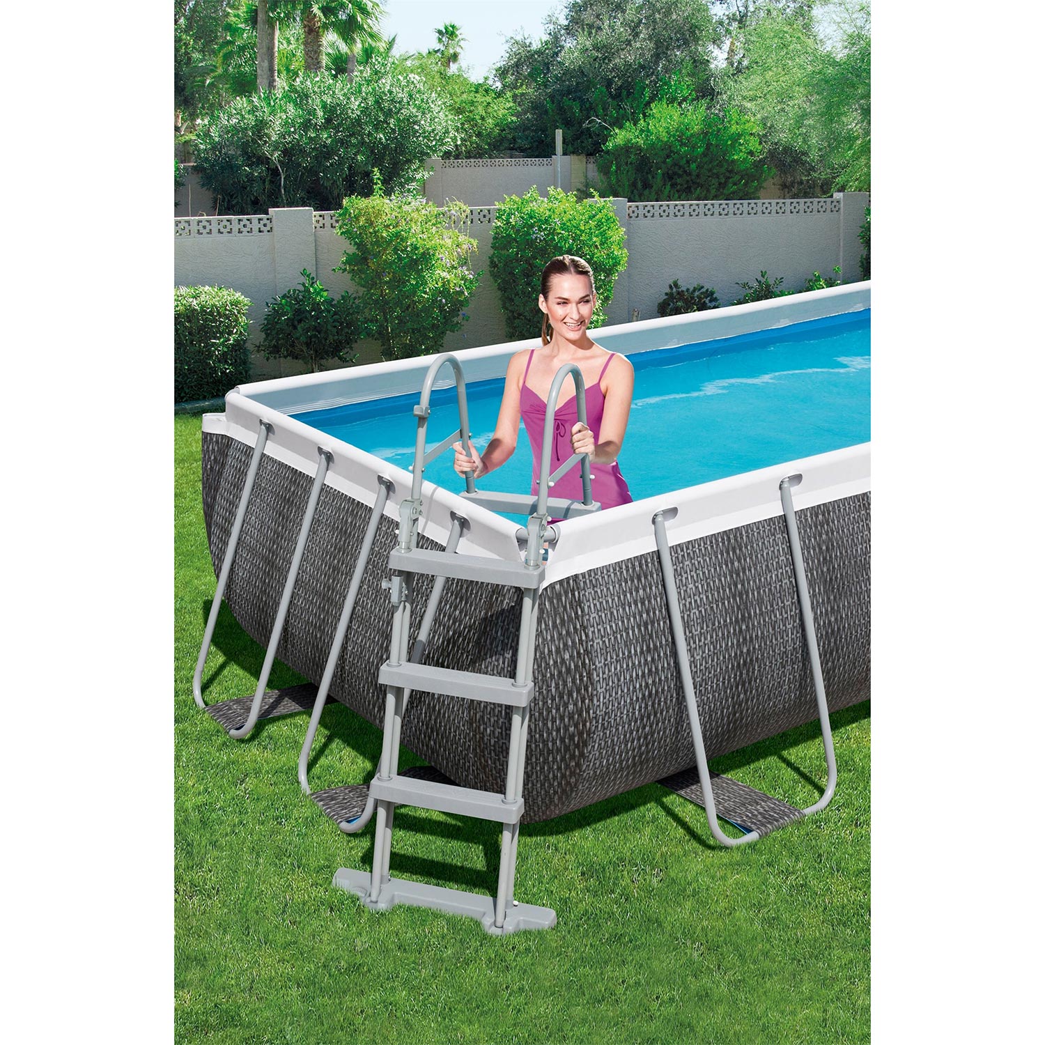 Bestway 404 cm Power Steel frame Rotan zwembad set