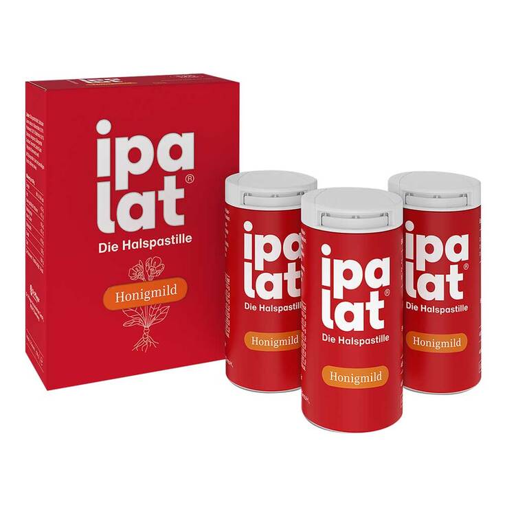 Ipalat Halspastillen honigmild ohne Menthol zuckerfrei , 120 St