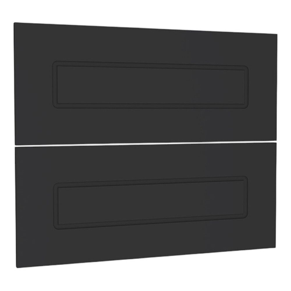 SKUFFEFRONT RIVA FOR SERVANTSKAP AGNES 60CM RAMME SVART MATT 2STK/PK