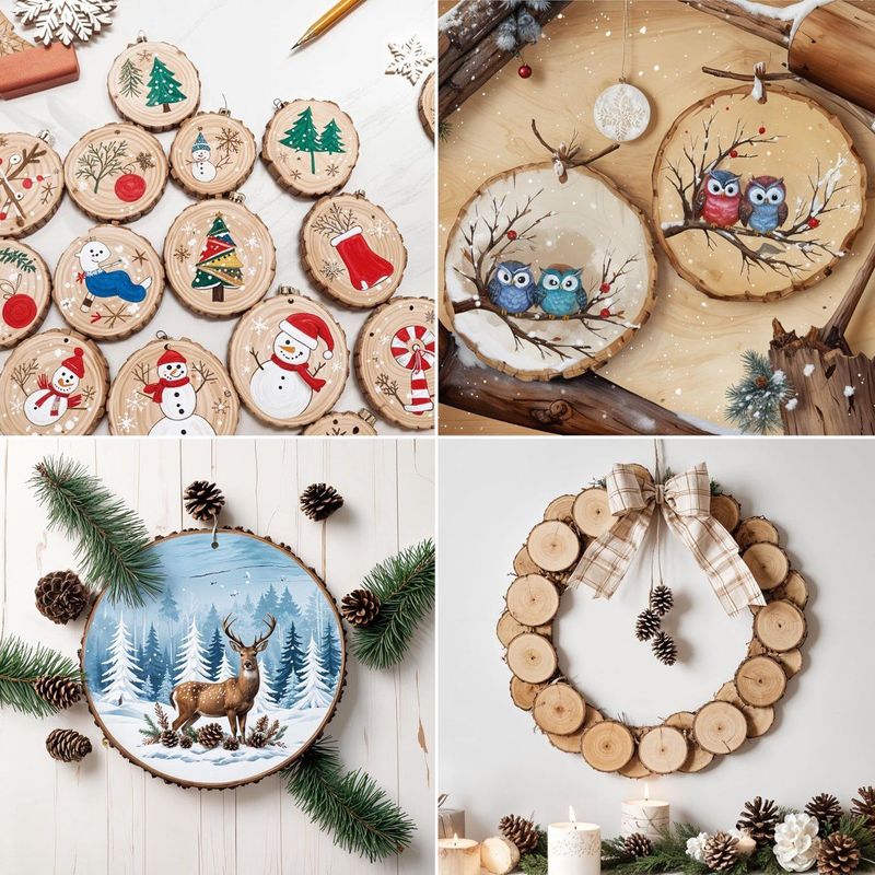 Houten Schijven - 50 Stuks - 6-7 cm Diameter - Natuurlijke Hout - Voor Kunst en Decoratie