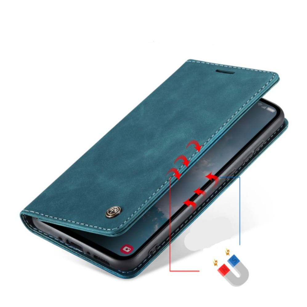 Samsung Galaxy A54 5G Leder Tasche Flip Wallet Etui mit Kartenfächern - Blaugrün