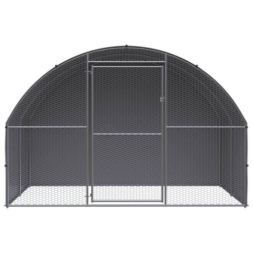 galinheiro externo vidaXL Silver