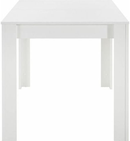 Eettafel - Matwit - 120 cm x 80 cm - Hout - Inklapbaar