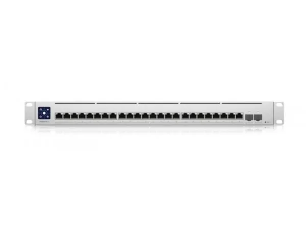 Ubiquiti UniFi Enterprise XG 24 - Switch - L3 - Administreret - 24 x 100/1000/2.5G/5G/10GBase-T   2 x 25 Gigabit SFP28 (uplink) - monterbar på stativ - AC 120/230 V / DC 11.5 V