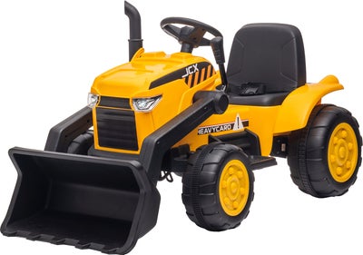 Alex's Garage Eltraktor med Frontlaster, Gul