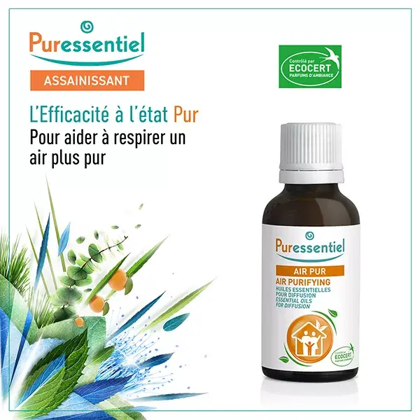 Purificador de ar com mistura de óleos essenciais para difusão Puressentiel 30ml