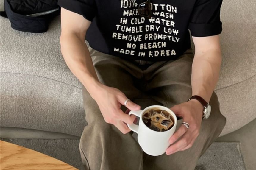 SeoulPop - Unisex T-shirt met korte mouwen en letterprint