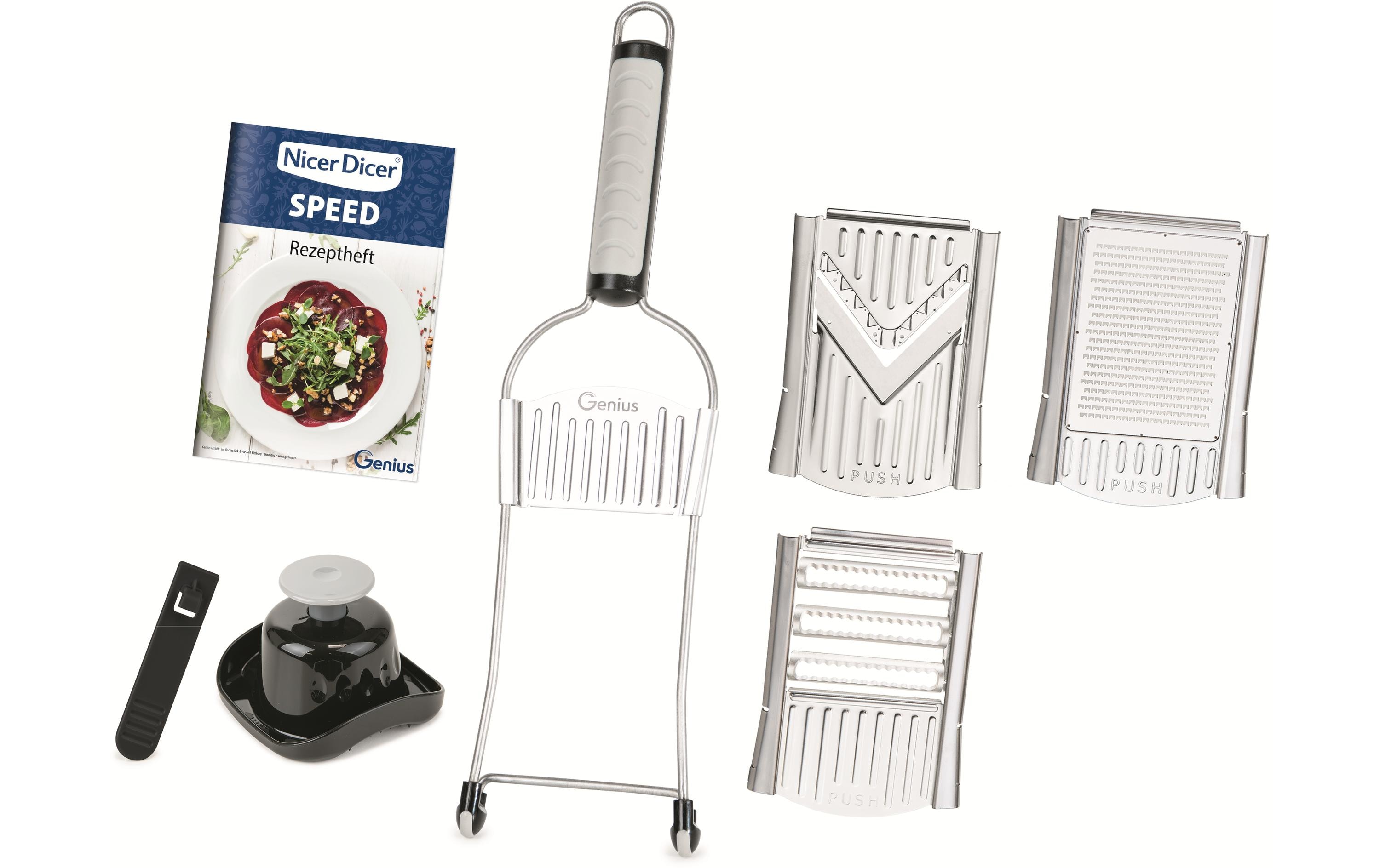 Küchenreibe Nicer Dicer Speed Set SilberHobel Set