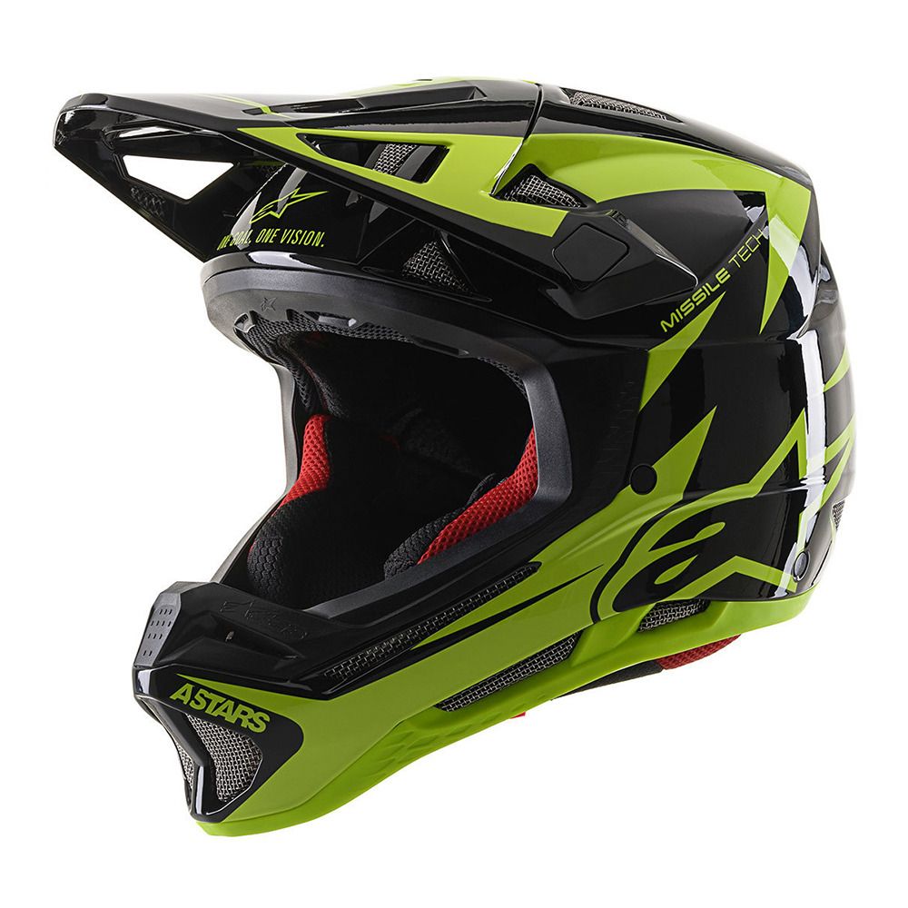 Alpinestars MISSILE TECH AIRLIFT - Casque VTT noir/jaune fluo glossy