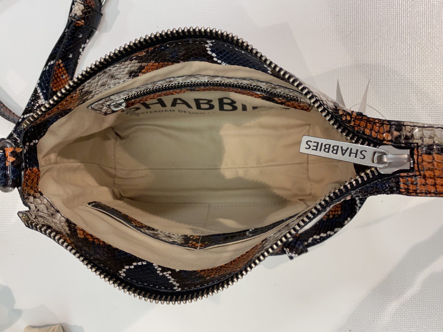 Shabbies Amsterdam Crossbody M Snake Multi Yellow