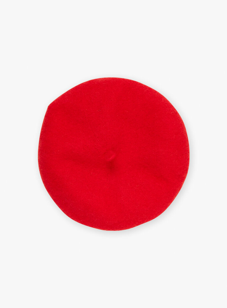 Béret rouge vif en laine