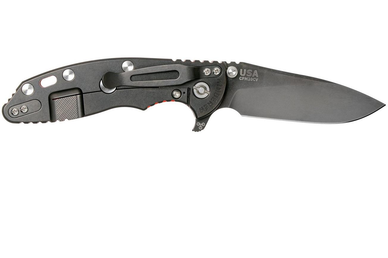 Rick Hinderer XM18 3,5” Skinny Slicer Black DLC, Orange G10