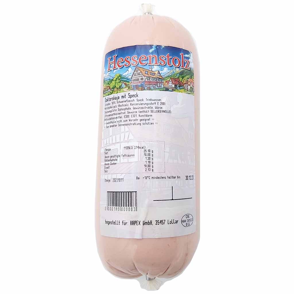 Hessenstolz Doktorskaja mit Speck 800g MHD:28.12.24