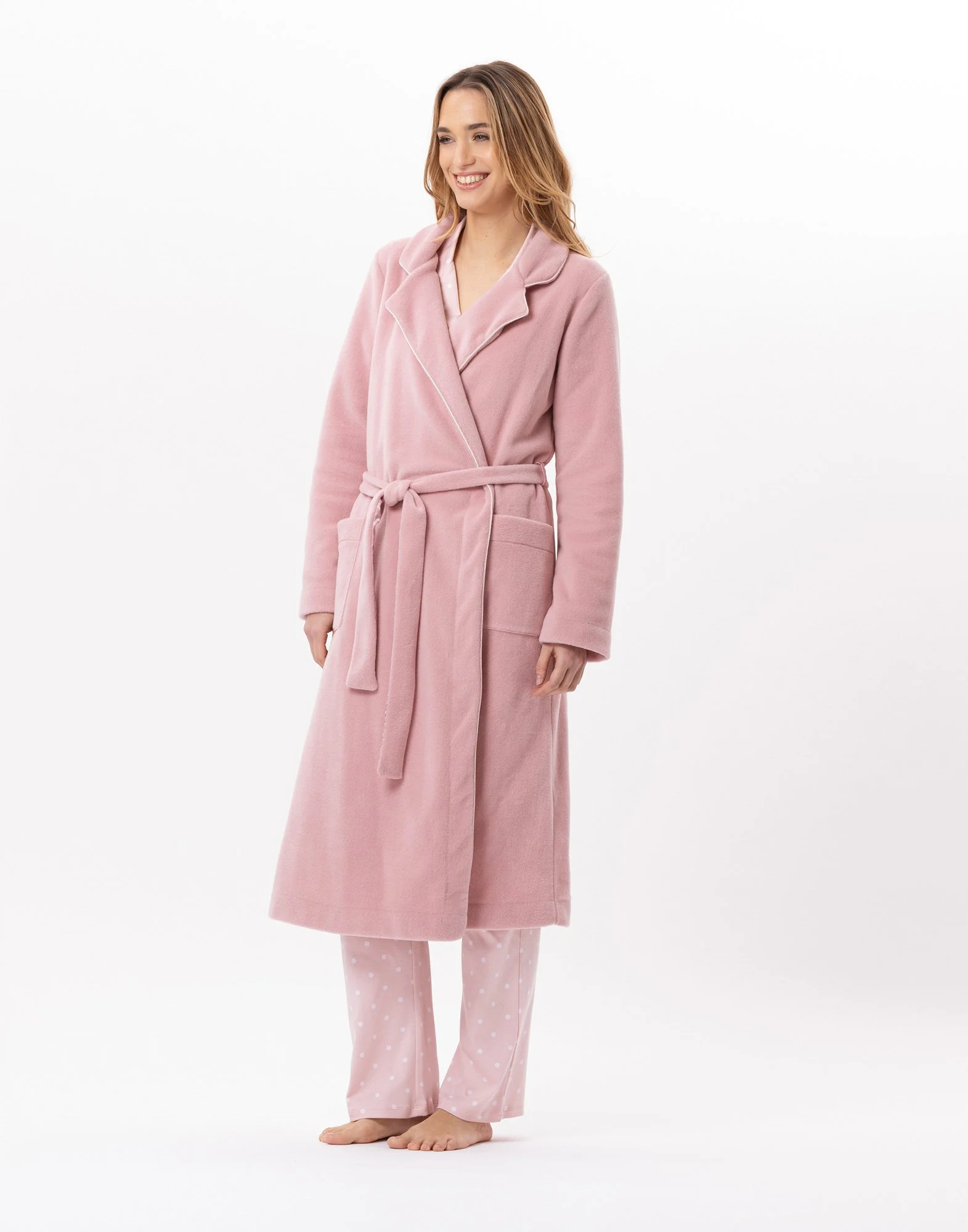 ESSENTIEL 865 - Peignoir en polaire | Rose