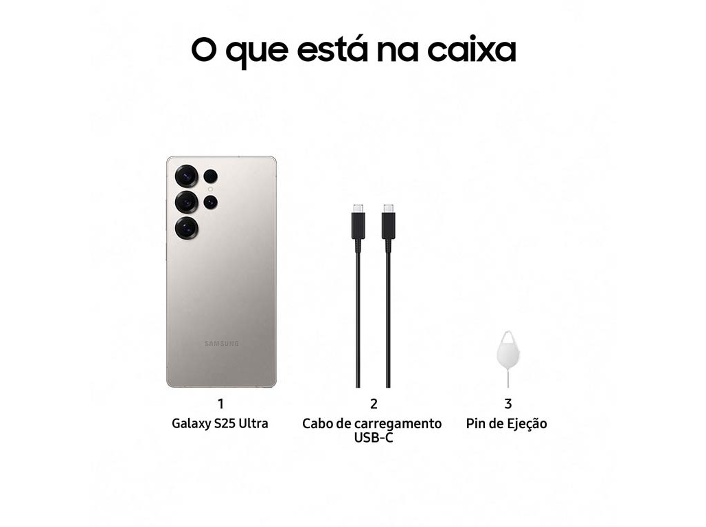 SMARTPHONE SAMSUNG GALAXY S25 ULTRA 512GB CINZENTO TITÂNIO