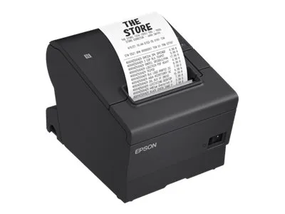 Epson TM T88VII (132) - Kvitteringsprinter - termisk linje - Rulle (7,95 cm) - 180 x 180 dpi - op til 500 mm/sek. - USB 2.0, USB 2.0 vært, LAN, PoweredUSB - skærer - sort
