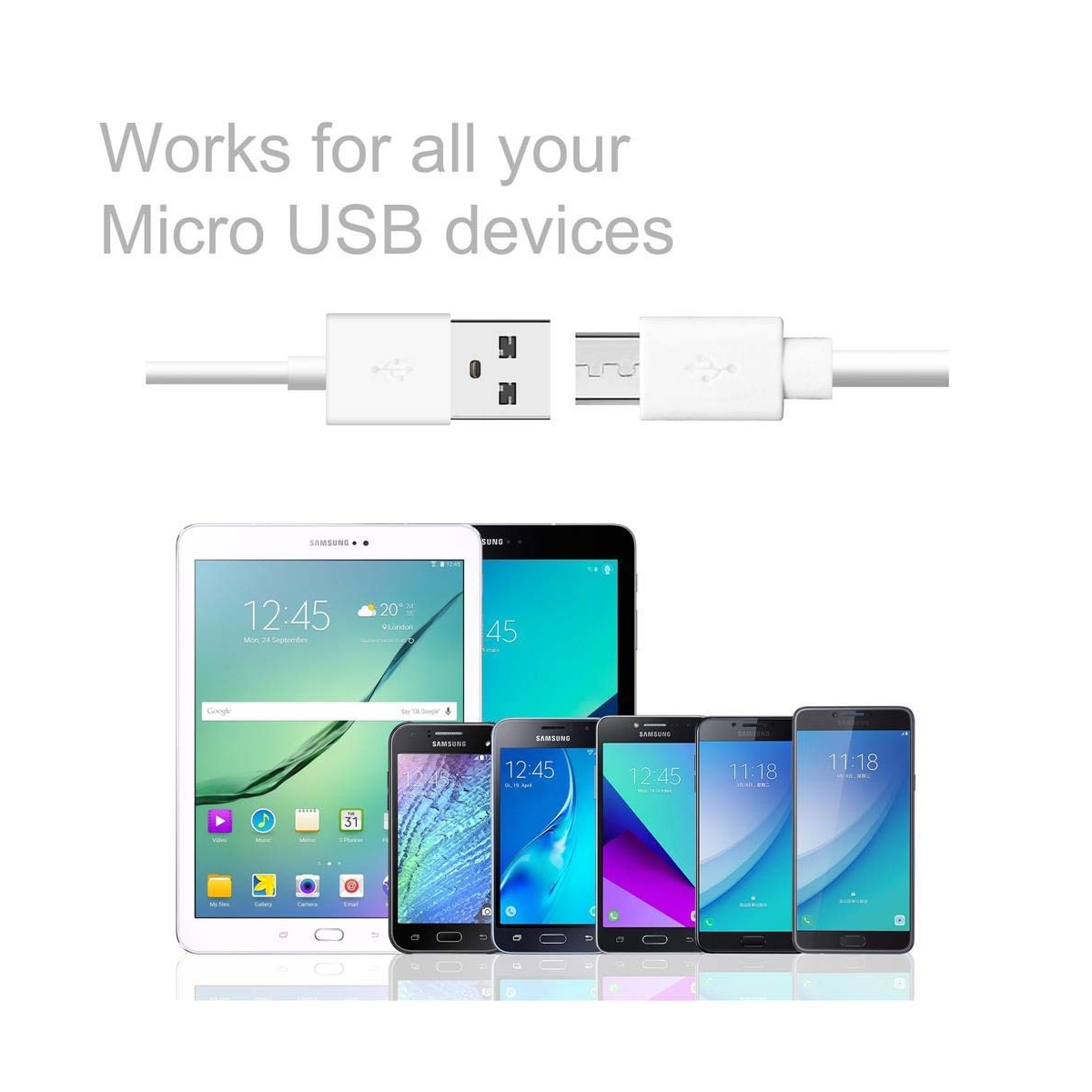 Micro USB-kabel 1 meter Micro USB-kabel 2A