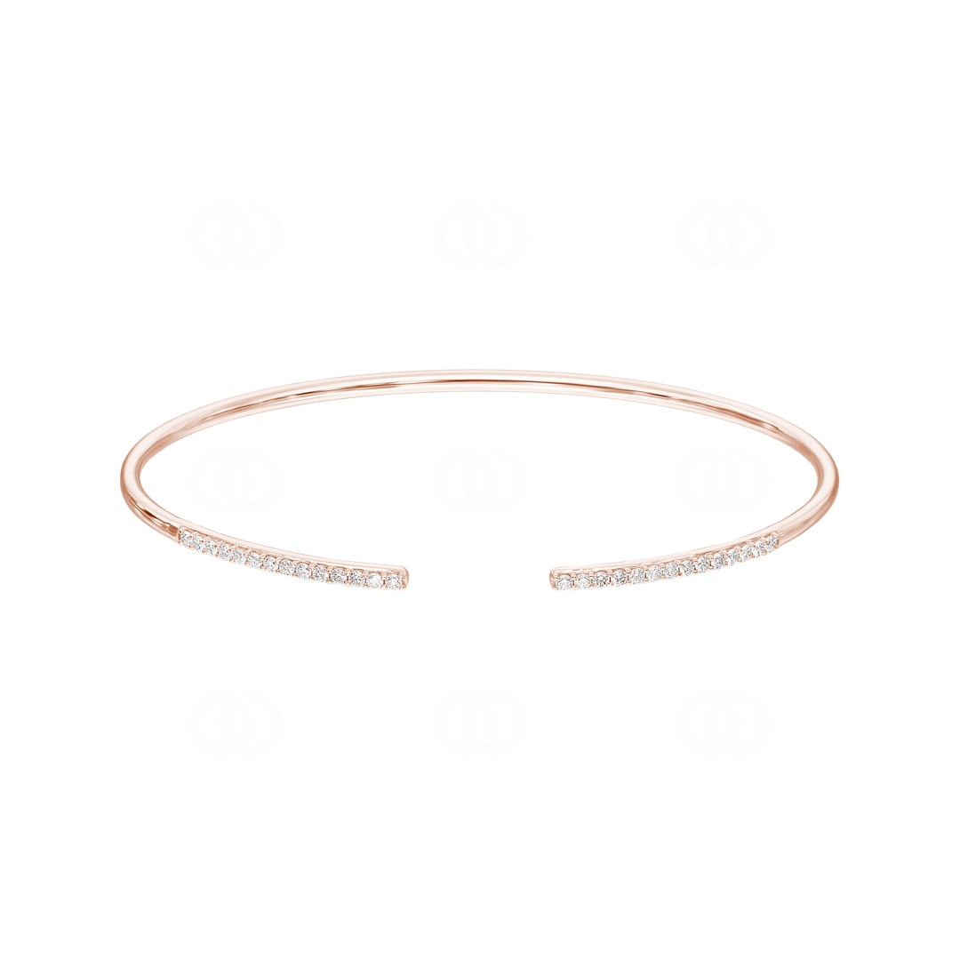 0.33 Karat Diamantarmreif offen 750/18 K Roségold