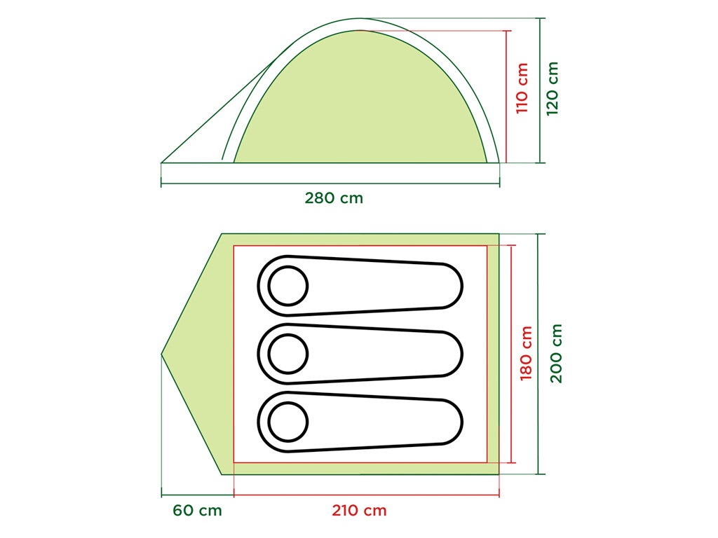 Coleman Darwin 3 Grey koepeltent