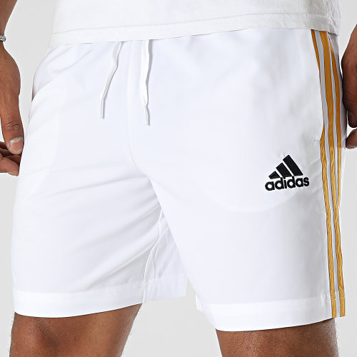 Short Jogging A Bandes Real Madrid HY0614 Blanc