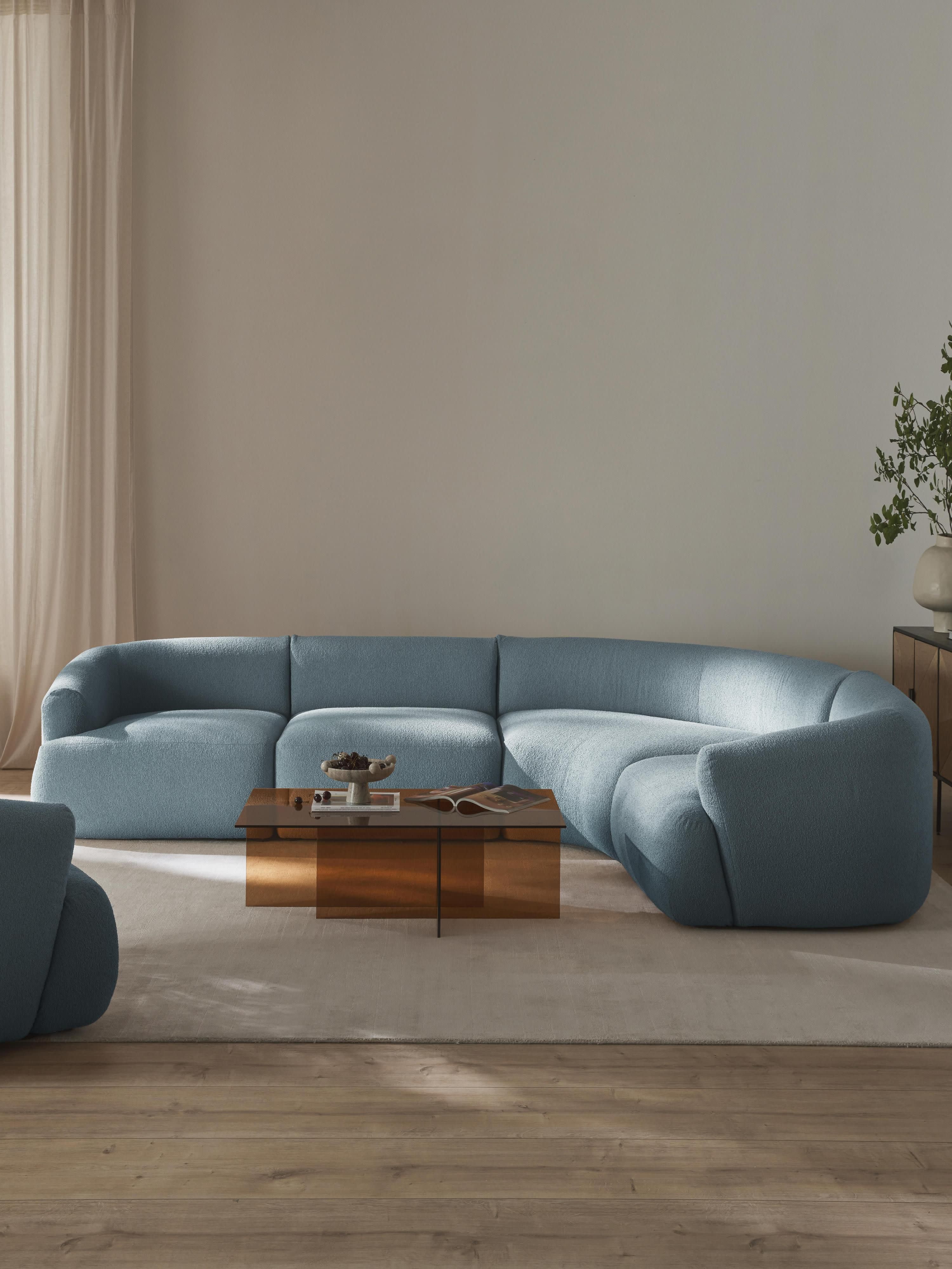 Modulaire bouclé hoekbank Sofia (4-zits)