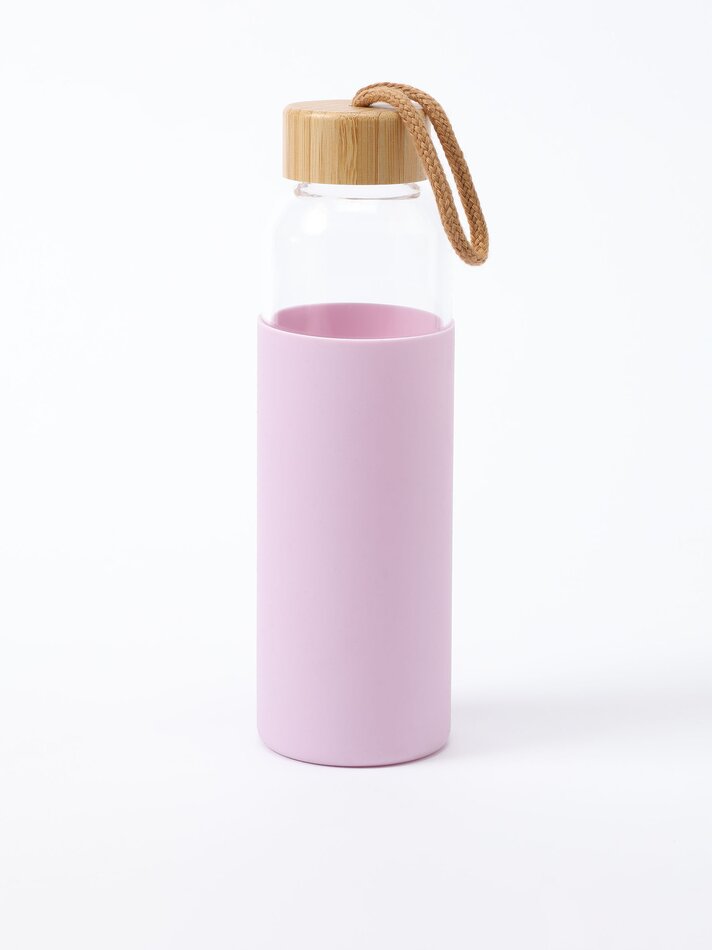 Frasco de 550ml com silicone - Lilás