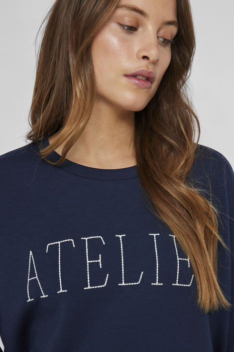 Vila blauwe dames sweater