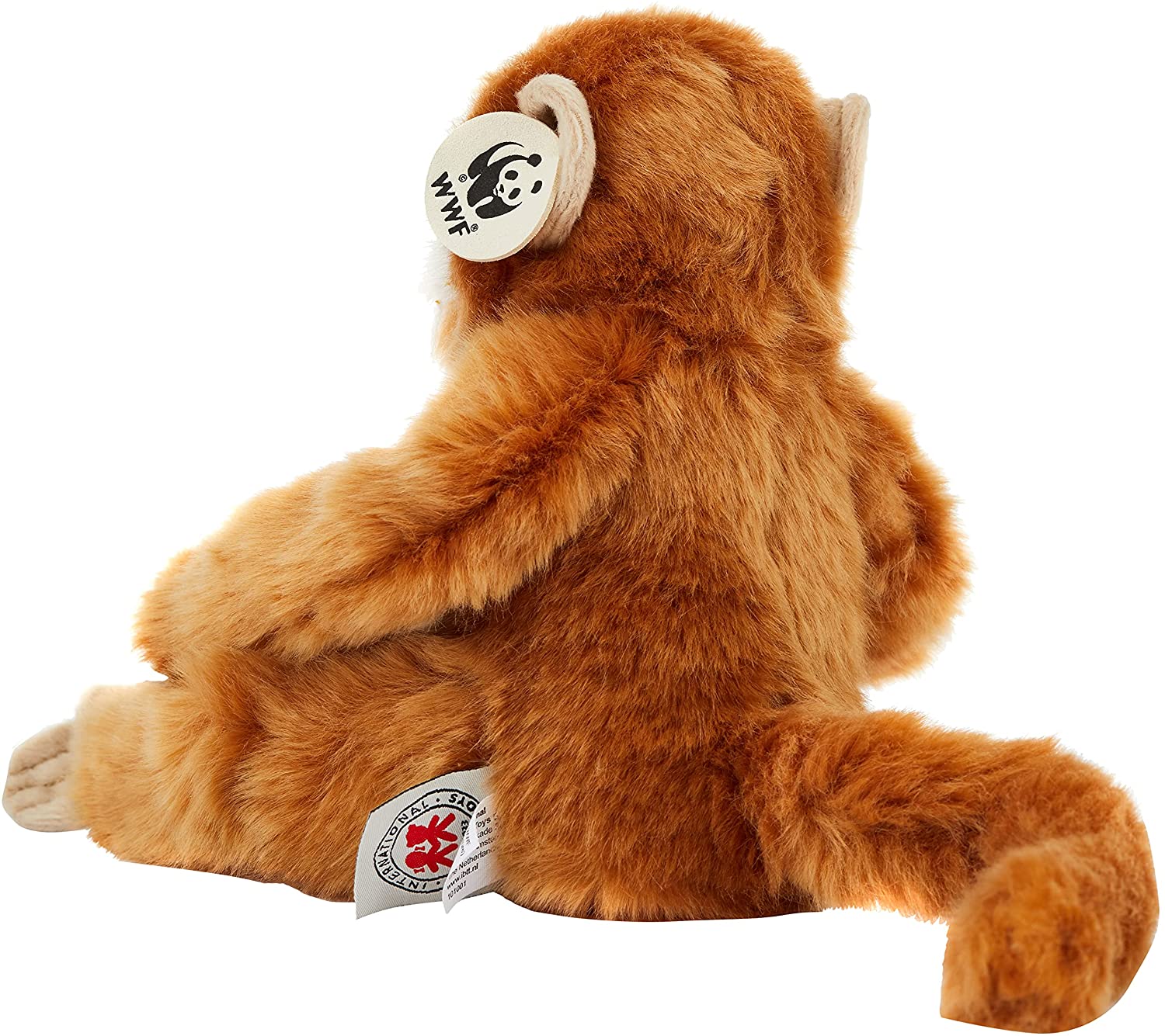 WWF Plüschtier - Affenbaby hellbraun (23cm) lebensecht Kuscheltier Stofftier Affe Äffchen