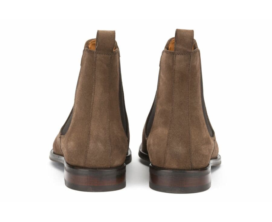 Chelsea boots homme Velours Taupe - DAWSON II GOMME