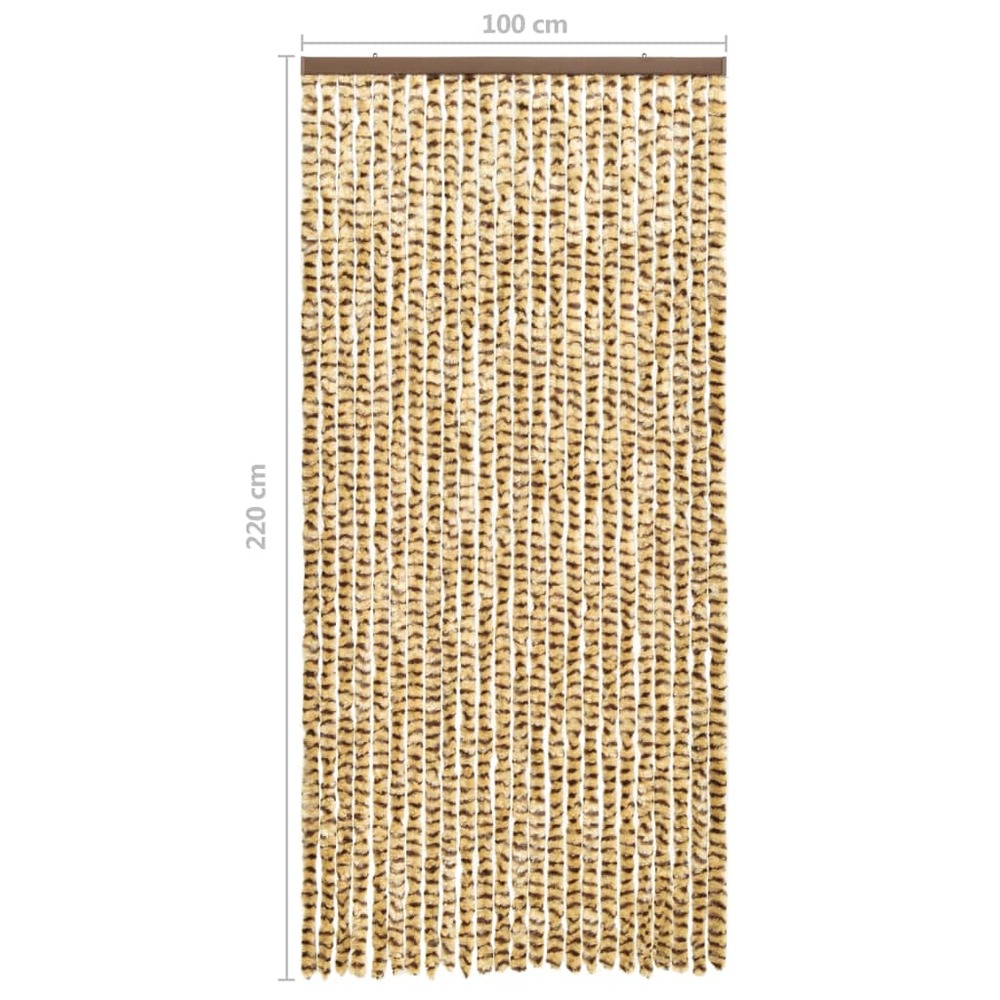 Moustiquaire beige et marron 100x220 cm chenille