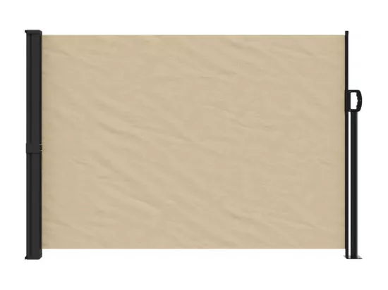 Auvent latéral rétractable beige 140x600 cm