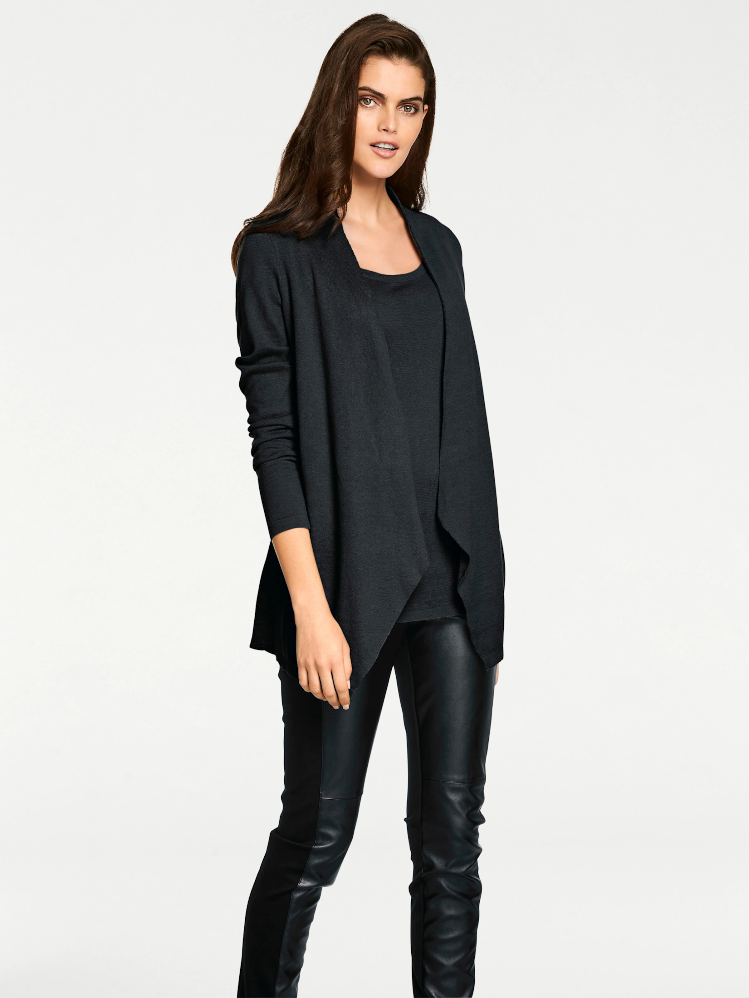 heine Strick-Twinset in schwarz