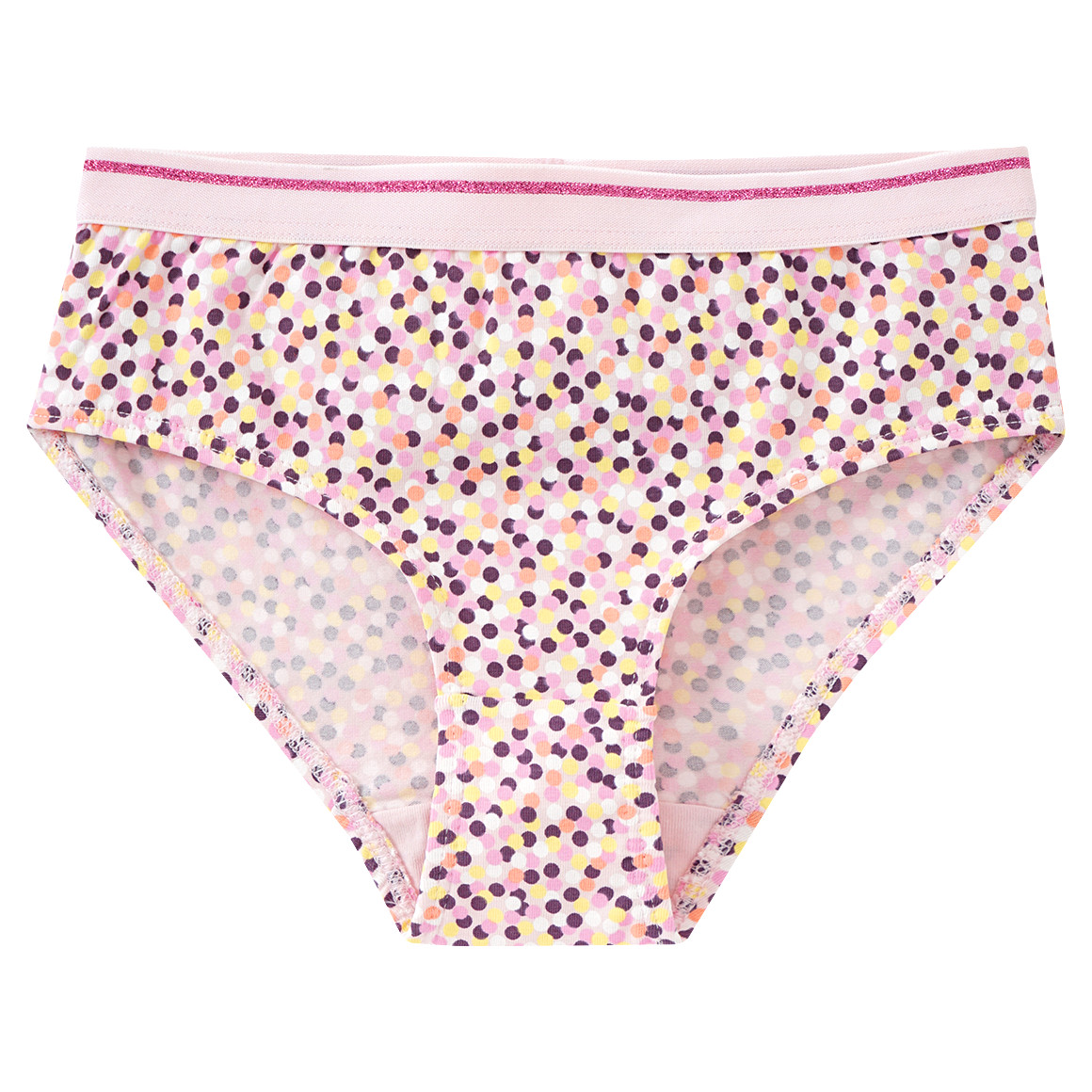 Yigga 3 Mädchen Slips mit Bio-Baumwolle rosa / zartrosa / apricot