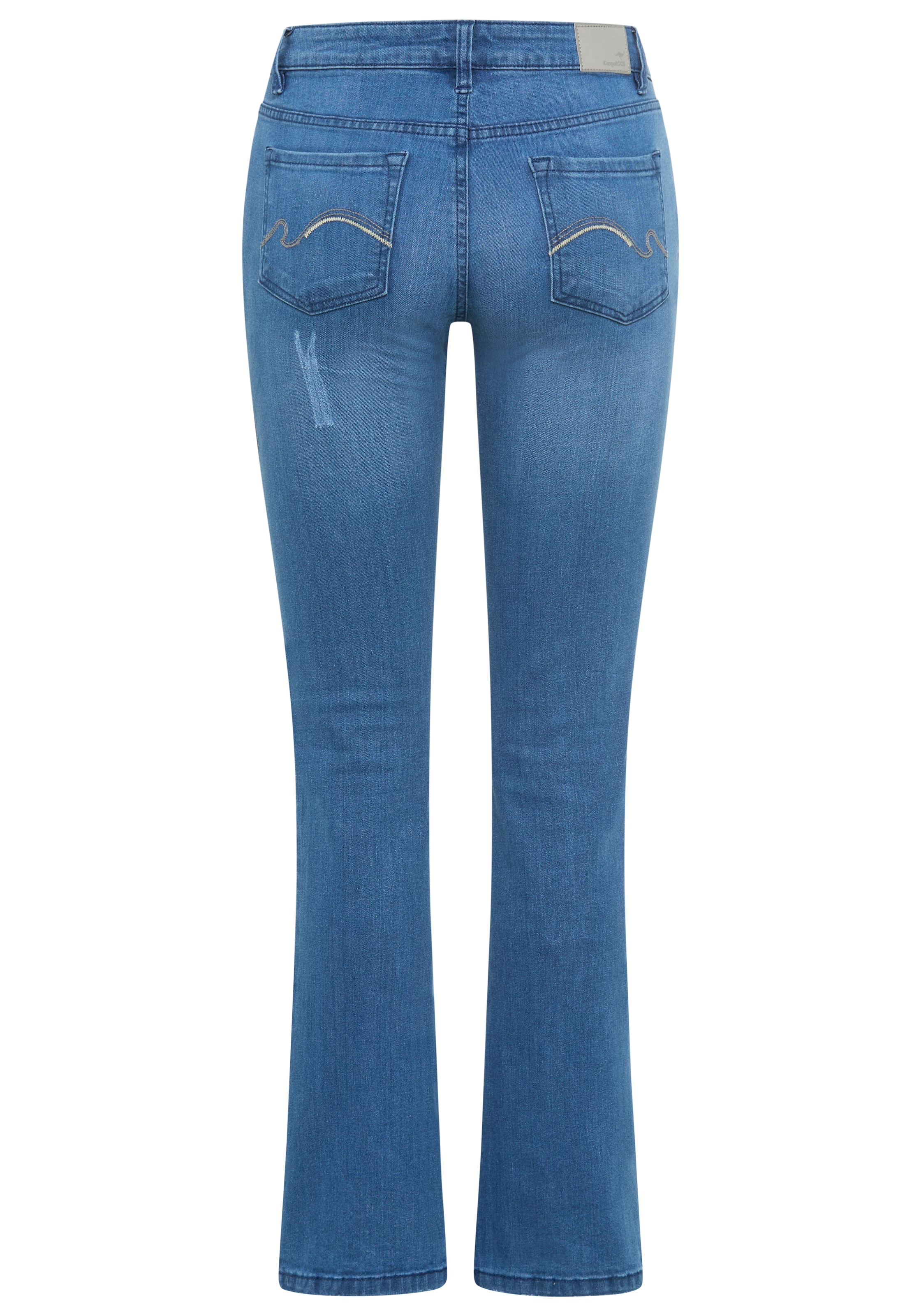 KangaROOS 5-Pocket-Jeans , ausgestellte Beinform,  Used-Waschung,  normale Leibhöhe