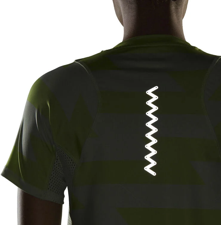 adidas Fast Allover Print løbe T-shirt Grøn