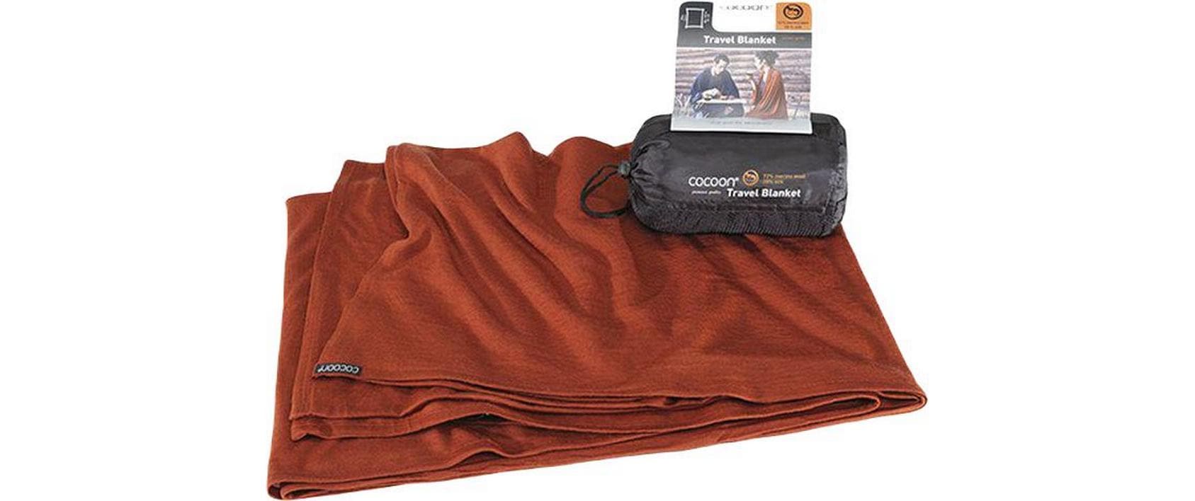 Reisedecke Merino Wool/Silk Travel Blanket, BraunDecke