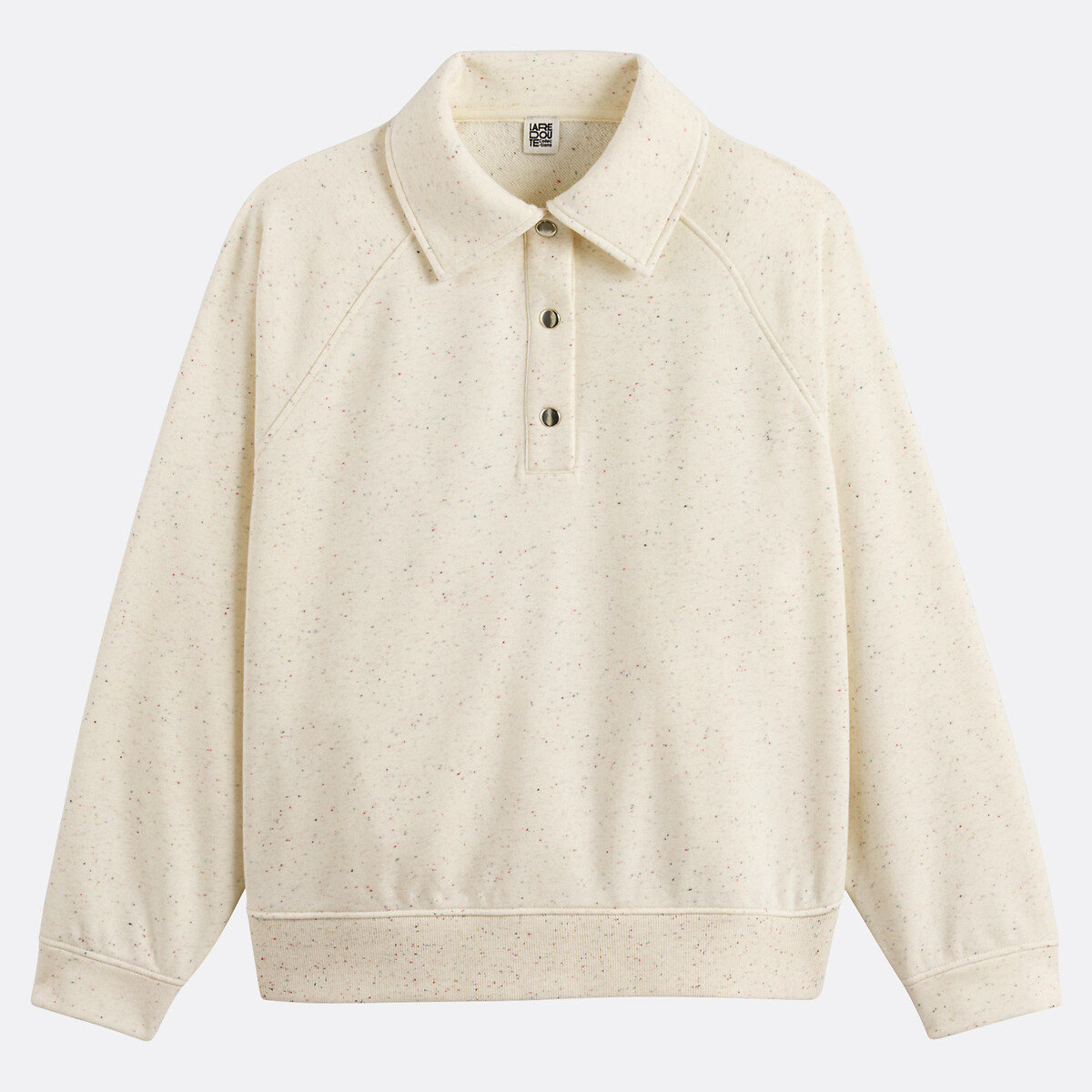 COLEÇÕES LA REDOUTE<br>Moletom liso, gola polo