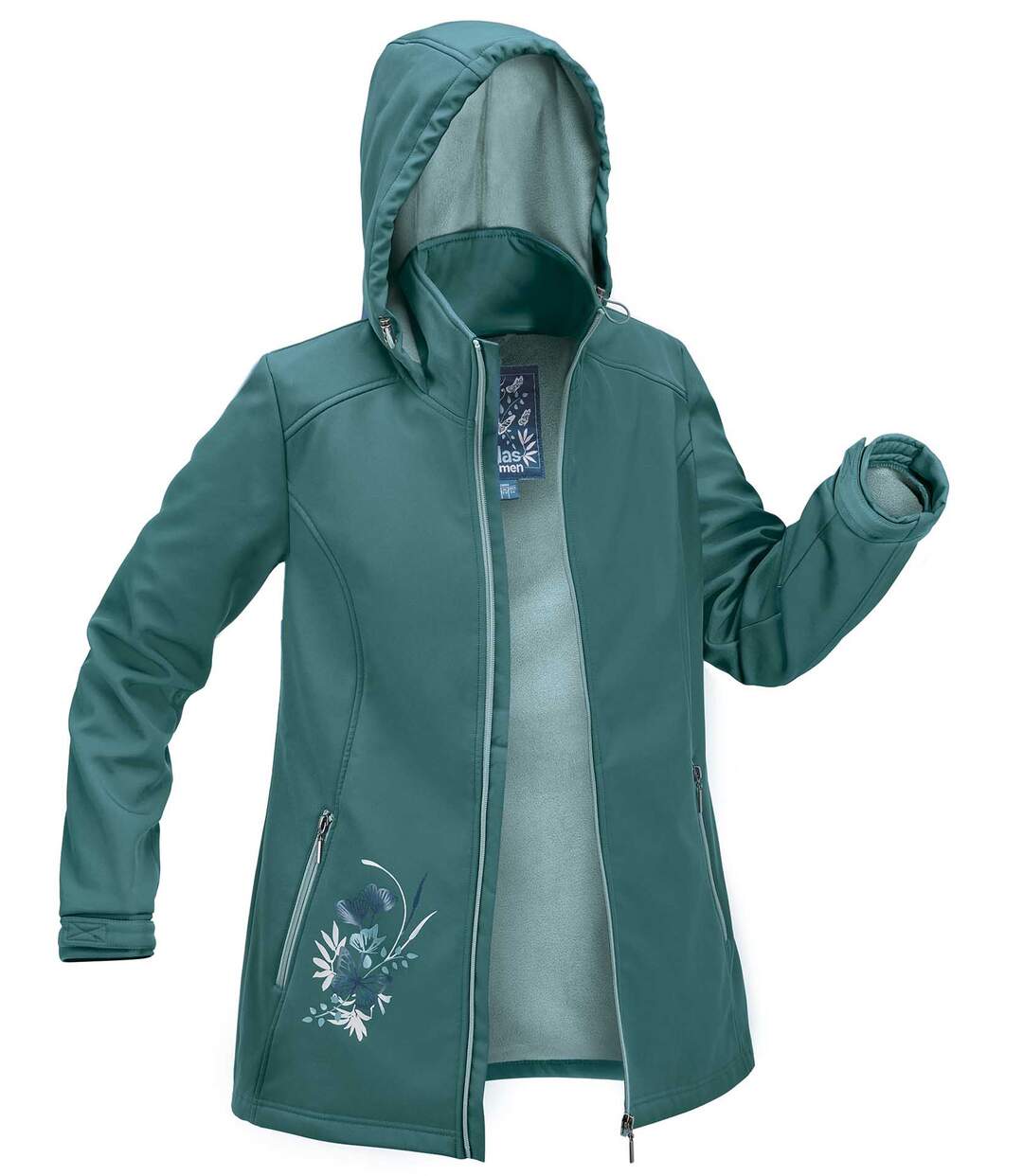 Veste à Capuche en Softshell Doublée Polaire