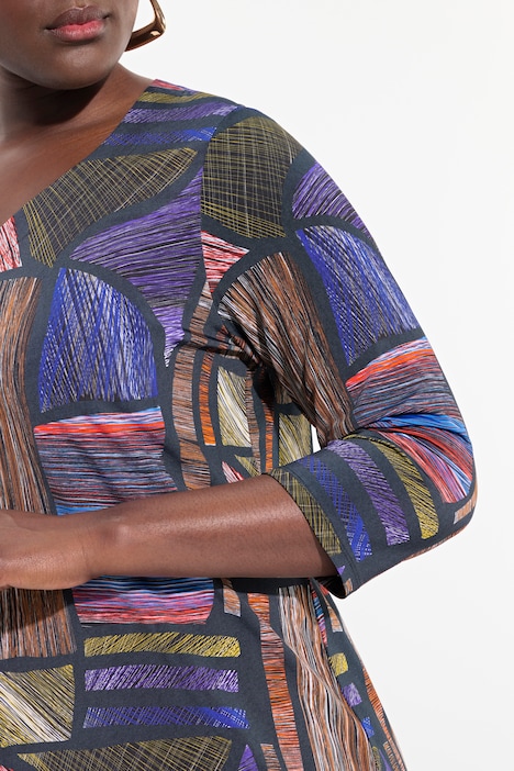 Slinky-Longshirt, A-Linie, Herzausschnitt, 3/4-Arm
