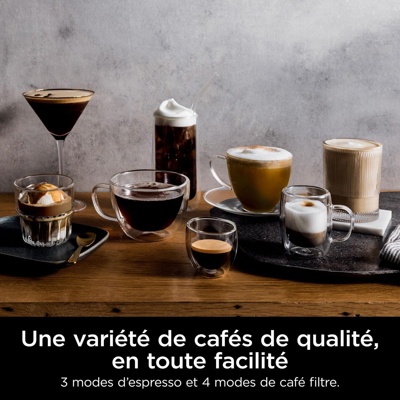 NINJA Machine à café Luxe Premier 3-en-1, Latte, Cappuccino, Infusion à froid et Espresso avec broyeur à grains et mousseur à lait intégrés, facile à