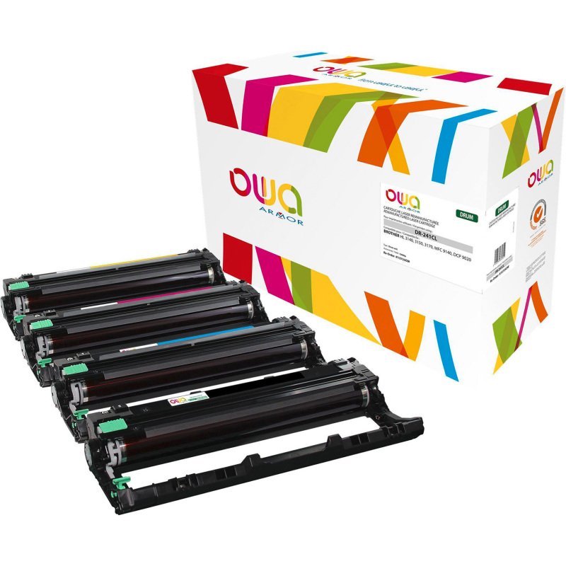 Pack de 4 tambour remanufacturé OWA  B/C/M/Y  BROTHER DR-241CL