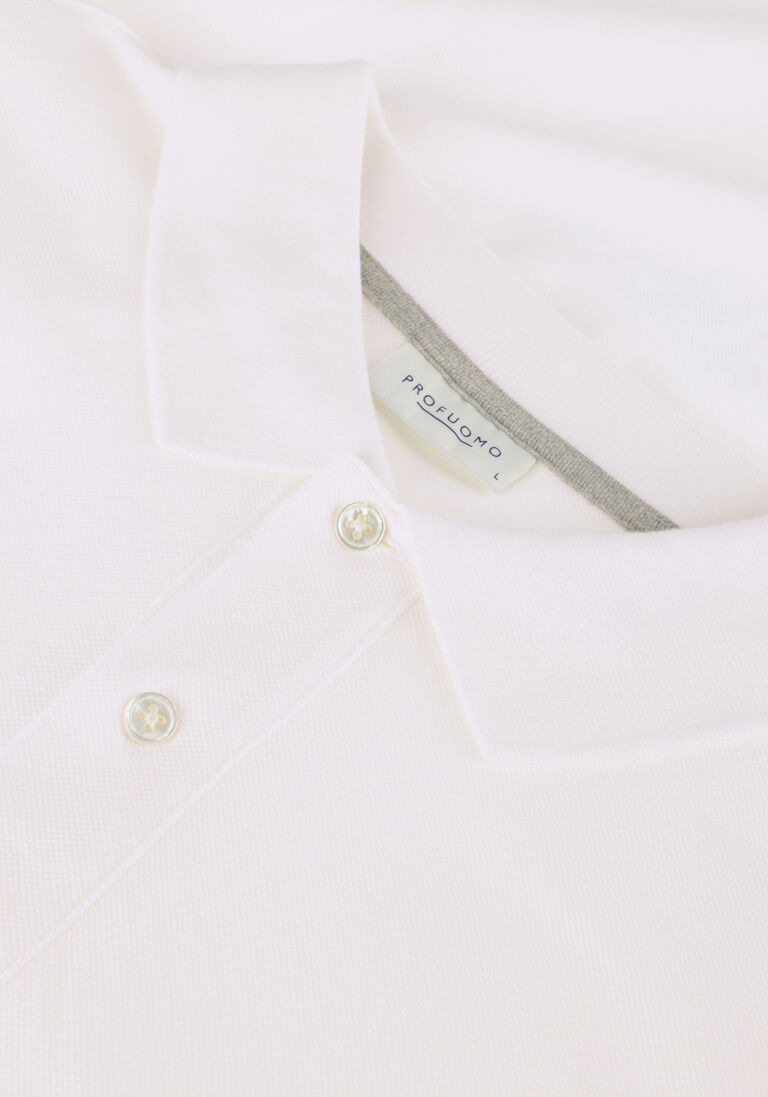 PROFUOMO witte profuomo polo polo short sleeve