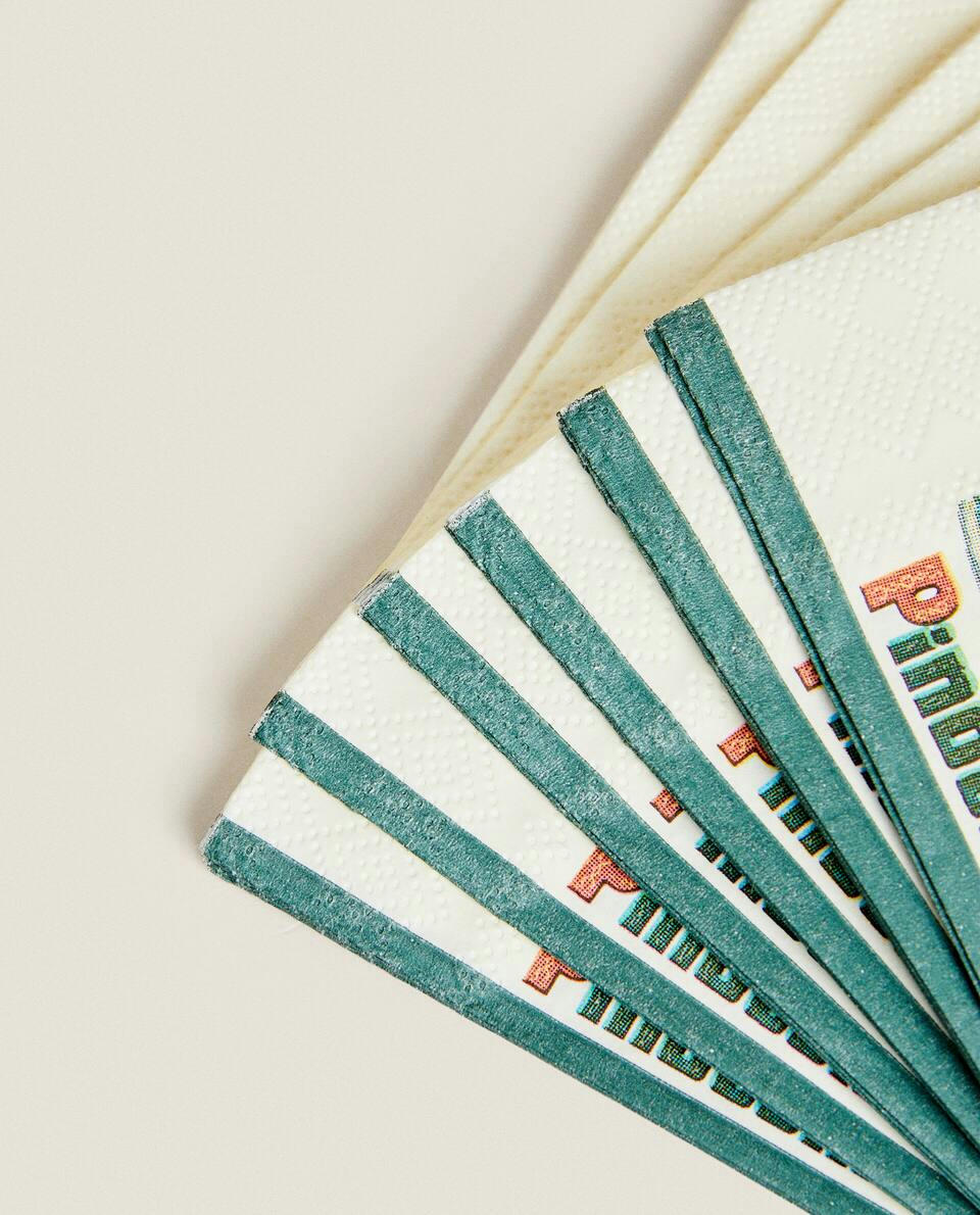 PACOTE DE GUARDANAPOS DE PAPEL INFANTIS DO PINÓQUIO DA DISNEY PARA O NATAL (PACOTE COM 20)