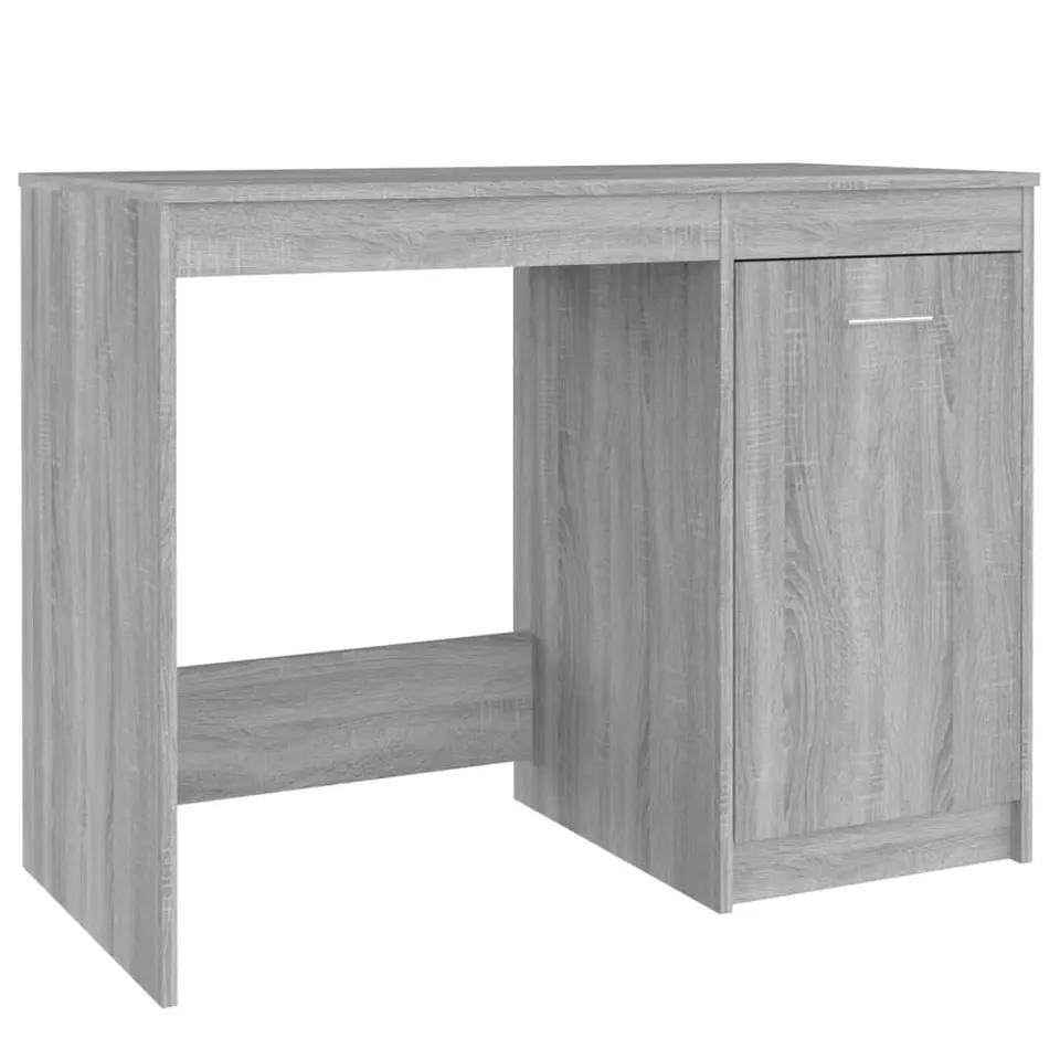 vidaXL - Bureau - Grijs - Bewerkt hout