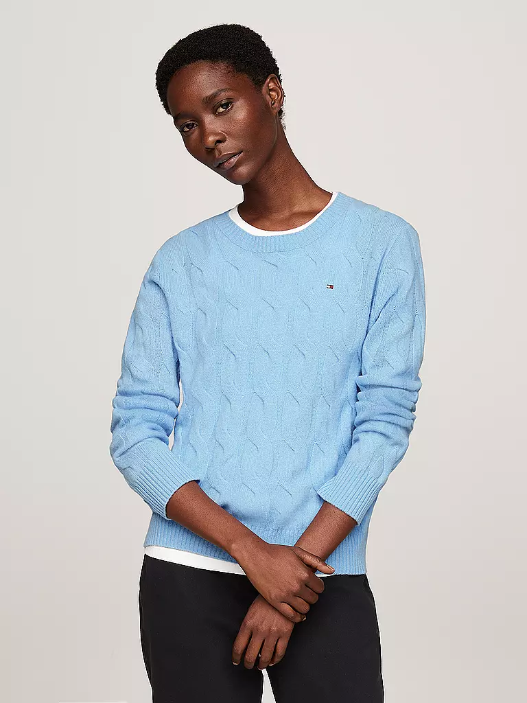 TOMMY HILFIGER Pullover hellblau