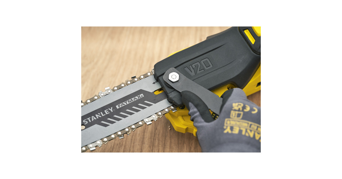 StanleyFATMAX V20 18V 4.0Ah Kettingzaag op steel 20 cm  (Geel/zwart, Accu en lader inbegrepen)