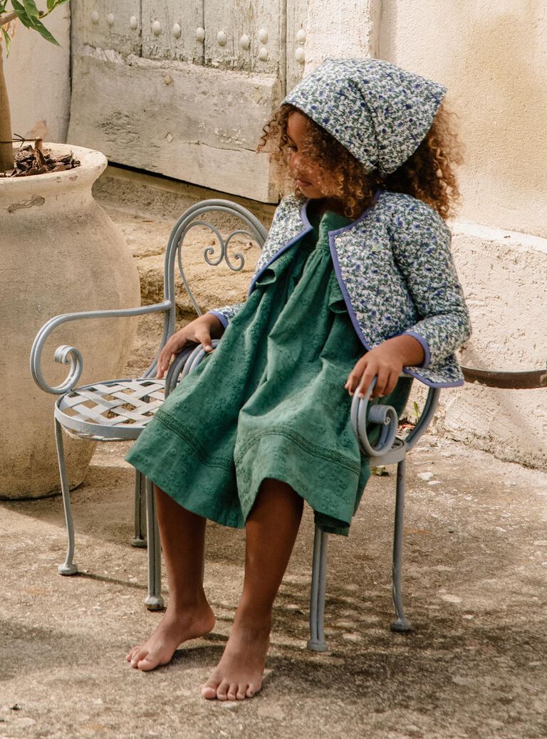 Veste matelassée écrue fleuri